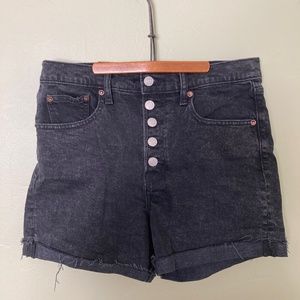 Gap High-rise Black Denim Shorts
